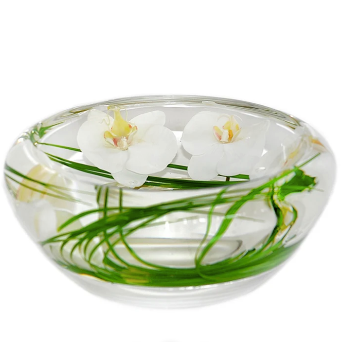 Emilio Robba - White Phalaenopsis Flower Bowl