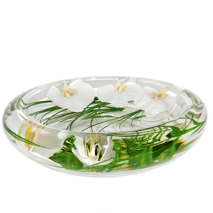 Emilio Robba - White Phalaenopsis Flower Bowl